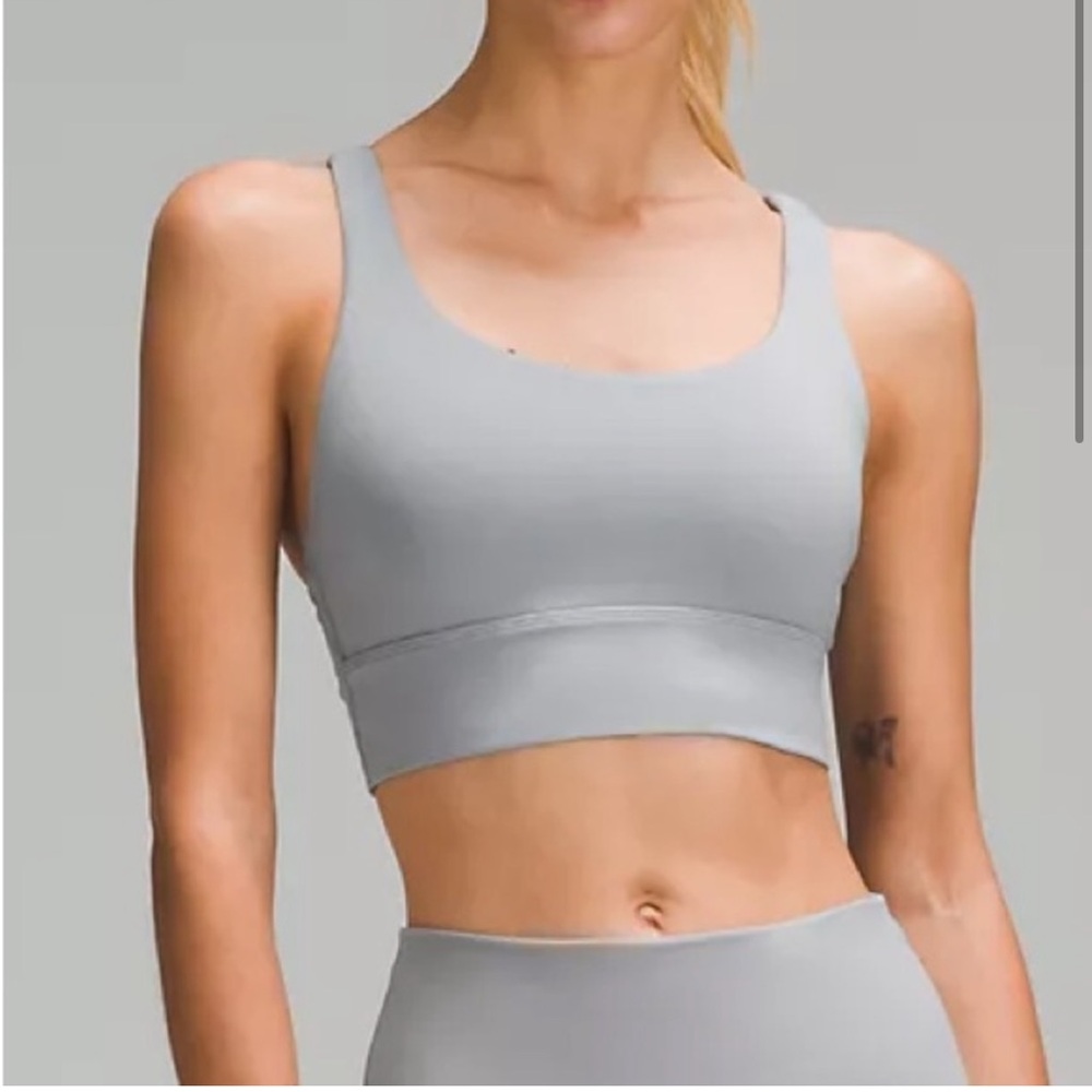 Lululemon energy bra in blue linen